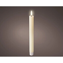 Lumineo Bougie LED beige Ø2,2 x 24,5 cm (2 Unités)