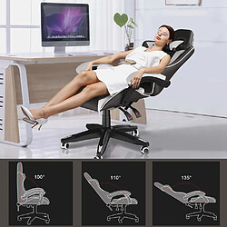 C000039560_RATTANTREE Chaise de Gaming - Noir/Blanc pas cher