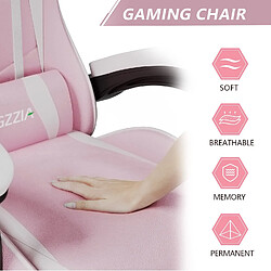 Acheter RATTANTREE Chaise de Gaming Ergonomique - Rose Blanc