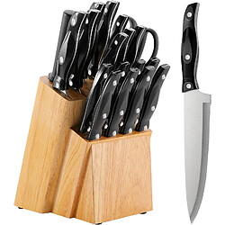 Vendos85 Ensemble de couteaux de cuisine 19 pièces avec bloc