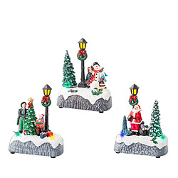 LUMINEO Figurine Décorative Noël LED Multicouleur
