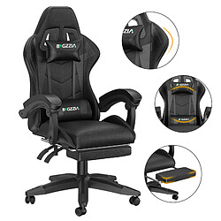 Avis RATTANTREE Chaise Gaming Noir - Avec repose-pied