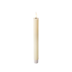 Lumineo Bougie LED beige Ø2,2 x 24,5 cm (2 Unités)