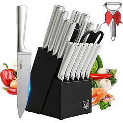 Vendos85 16 Couteaux de Cuisine en Acier Inoxydable