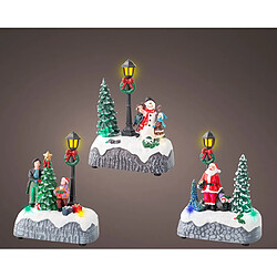 LUMINEO Figurine Décorative Noël LED Multicouleur