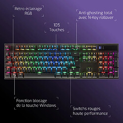 On Lan Onlan Clavier mécanique étendu - Noir RGB