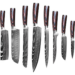 Vendos85 8 Couteaux de Cuisine Ultra Sharp en Acier Inoxydable
