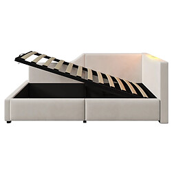 Acheter KOMHTOM canapé-lit 90x190 cm - Beige
