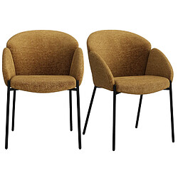Moloo CANDICE-Chaise en tissu Luxury Moutarde (x2)