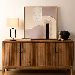 Atmosphera Lampe à poser SUNDSVALL - H. 52 cm - Beige et noir pas cher