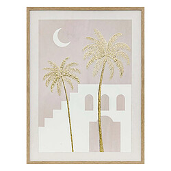 Atmosphera Toile imprimée encadrée MEDINA - 45 x 60 cm - Beige et doré