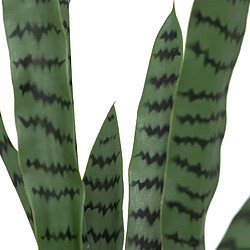 Atmosphera Sansevieria artificielle avec pot plastique - H. 90 cm - Vert