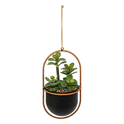 Atmosphera Plante suspendue avec pot en métal - H. 31 cm