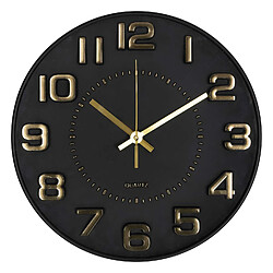 Atmosphera Horloge Chiffres 3D - Noir - 30 cm