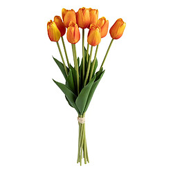 Atmosphera Bouquet de tulipes artificielles - H. 48 cm - Orange