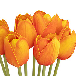 Avis Atmosphera Bouquet de tulipes artificielles - H. 48 cm - Orange