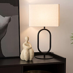 Atmosphera Lampe à poser SUNDSVALL - H. 52 cm - Beige et noir