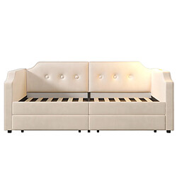Acheter KOMHTOM Canapé-lit - Beige 90x200 cm
