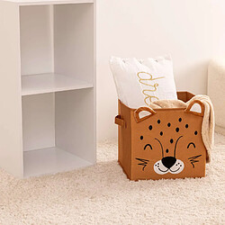 Atmosphera Boîte de rangement enfant design velours DOUCEUR - L. 29 x l. 29 cm