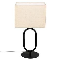 Atmosphera Lampe à poser SUNDSVALL - H. 52 cm - Beige et noir