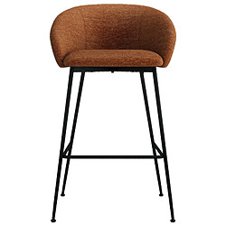 Moloo CHLOE-Fauteuil de bar en tissu Luxury Terracotta (x2) pas cher