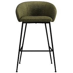Moloo CHLOE-Fauteuil de bar en tissu Luxury Kaki x2) pas cher