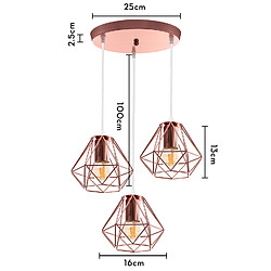 stoex Vintage Plafonnier - Or Rose pas cher