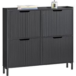 SoBuy FSR177-L-SCH Meuble à Chaussures Noir