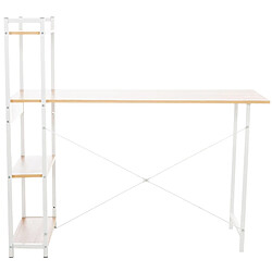 Decoshop26 Bureau d'appoint rétro - Blanc