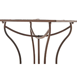 Avis Decoshop26 Table de jardin ronde - Marron