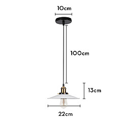 Stoex Luminaire Rétro - Blanc, 22 cm pas cher