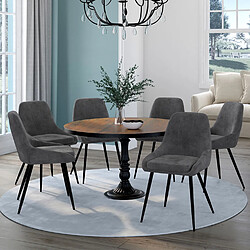 Idmarket Market Chaises THALYA - Gris foncé