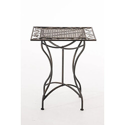 Decoshop26 Table de jardin ronde - Bronze