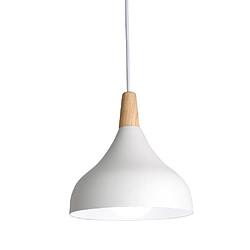 Stoex Moderne Lampe suspendue - Métal - Blanc - E27 60W max - Ø20 cm