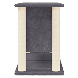 Helloshop26 Arbre à chat 50 cm Gris Fonçé