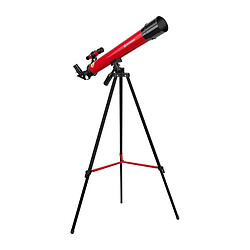 Lunette astronomique 45/600 AZ - BRESSER JUNIOR - Grossissement jusqu'a 100x - Trépied réglable en hauteur - rouge