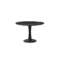 Moloo BANGALORE-Table repas ronde 4 personnes 120 cm en bois massif noir