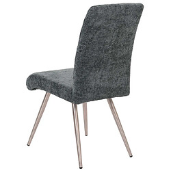 MENDLER Chaises HWC-G55 Chenille Bleu-vert pas cher