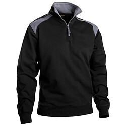 BLAKLADER Sweat col camionneur - Noir/Gris - Taille L
