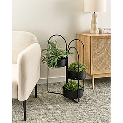 Beliani Cache-pot Colutena - Noir - Métal