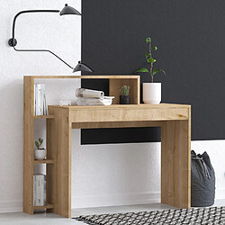 Toilinux Bureau design scandinave en bois MARTIN - Beige