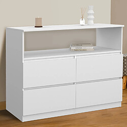 Idmarket Market Commode 4 tiroirs Tomi 100 cm