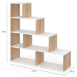 Acheter Idmarket MARKET Bibliothèque LINA escalier