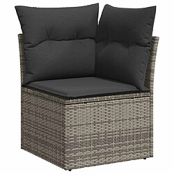 Avis VIDAXL Salon de jardin avec coussins gris - 5 pièces