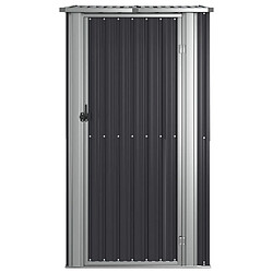 Helloshop26 Abri de jardin cabane cabanon maison de stockage remise extérieur hangar outils robuste 118,5 x 97 x 209,5 cm acier galvanisé anthracite 02_0022180