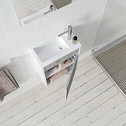 Aurlane Meuble lave-main gris et blanc