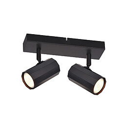 NETTLIFE Spots 2 plafond GU10 pivotant - Noir