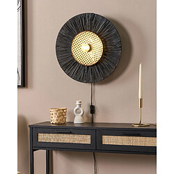 Beliani Lampe Murale Yaapi Papier - Noir