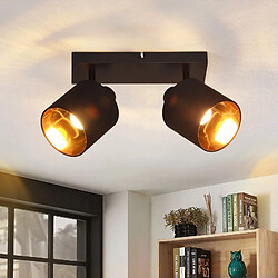 NETTLIFE 2 Spots Plafond Noir Vintage E14