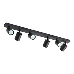 Nettlife 6 spots de Plafond Noir LED